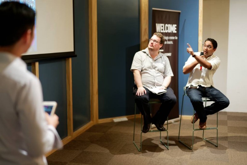 Nav Pawera and Michael Blakey Product Hunt Meetup Singapore