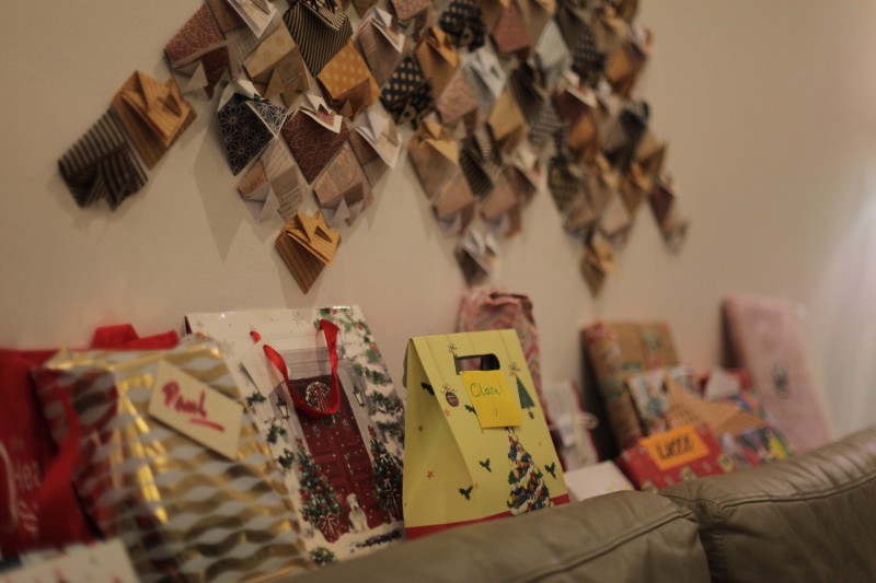 Secret Santa gifts waiting for their turn