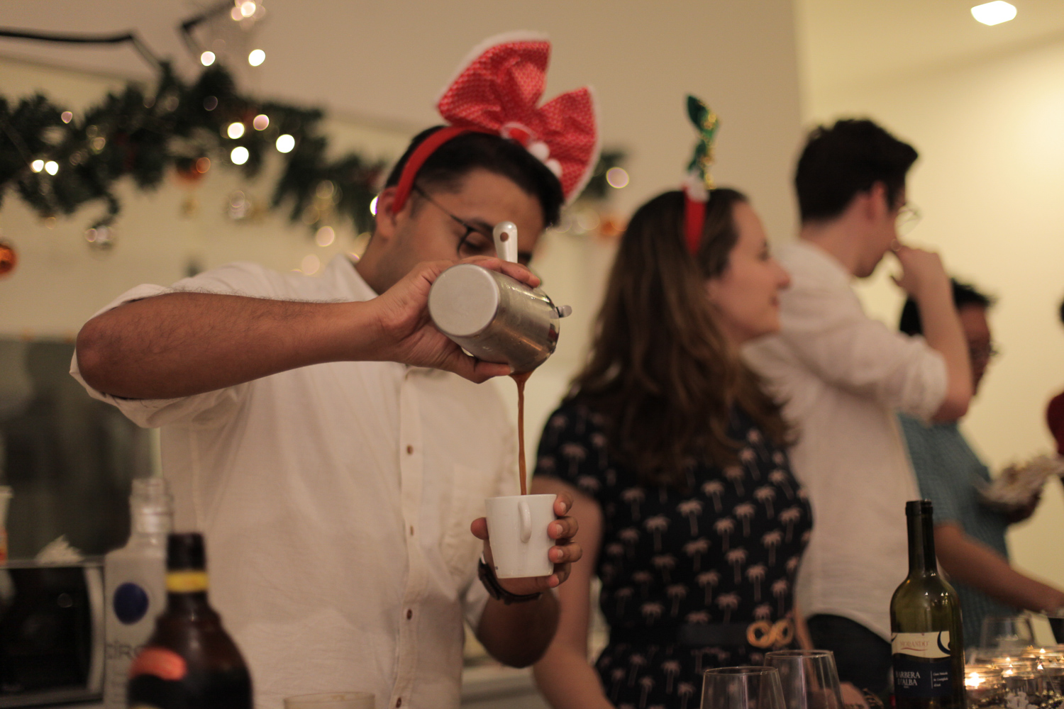 … and a cocktail bar where we made some mean Espresso Martinis