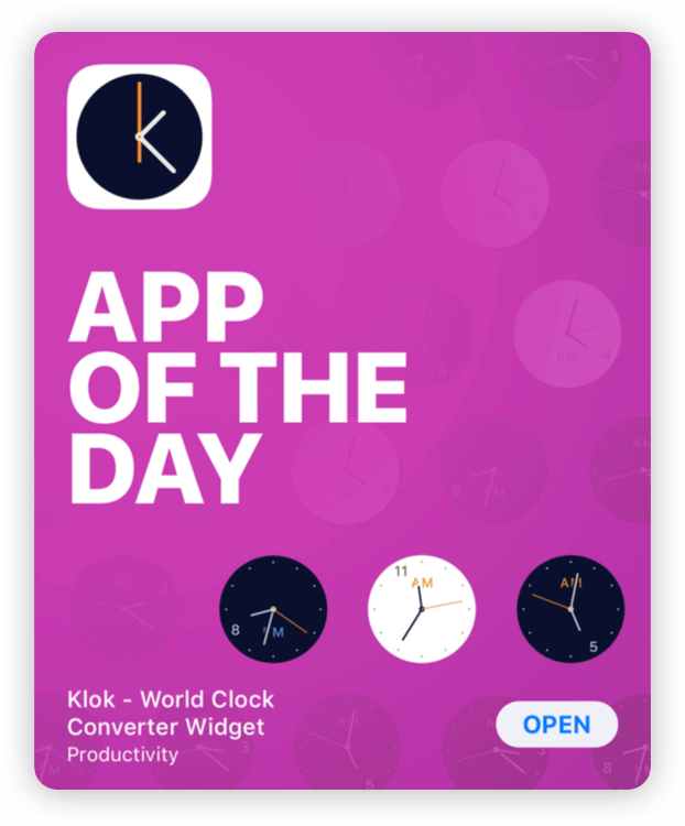 Klok&#x20;App&#x20;Of&#x20;The&#x20;Day&#x20;Thumbnail